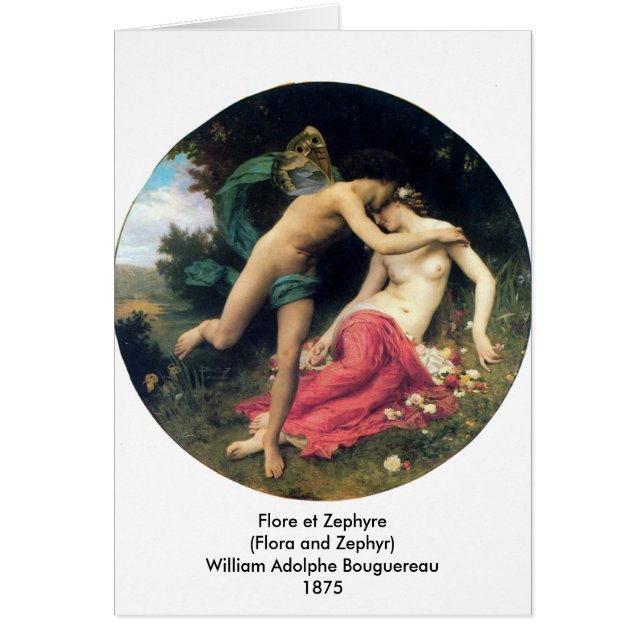 Cartão Bouguereau - Flore e Zephyre (Frente)