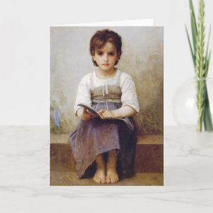 Cartão Bouguereau The Hard Lesson Greeting Card
