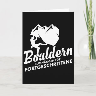 Cartão Bouldarismo Escalador Pendurado Montanhismo