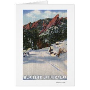 Cartão Boulder, Colorado - Satírios no inverno