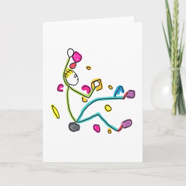 Cartão Bouldering Stickman (Frente)