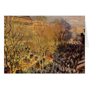 Cartão Boulevard des Capucines, por Claude Monet, Belas A