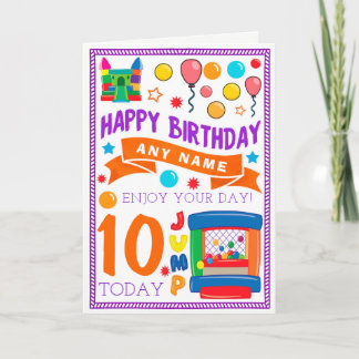 Cartão Bouncy Castle Personalised Birthday Card