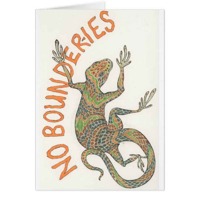 Cartão Bounder o lagarto (Frente)