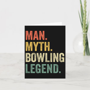 Cartão Bowler Engraçado Homem Mito Legenda da Equipe de B