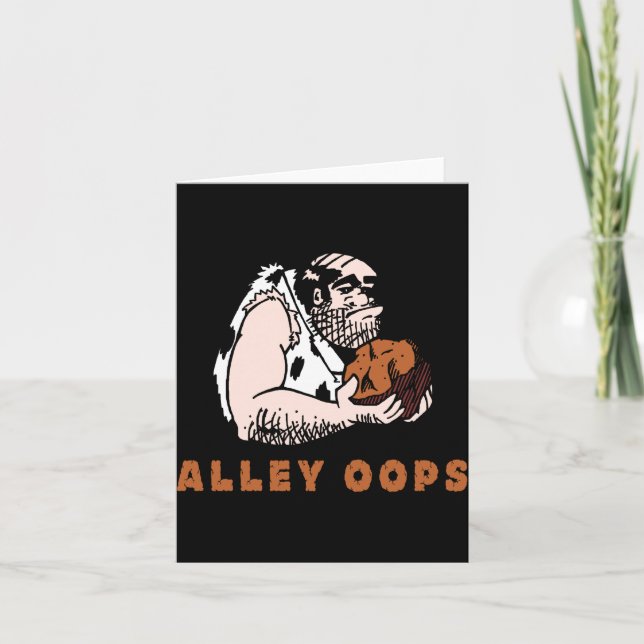 Cartão Bowling Alley Oops Caveman  (Frente)