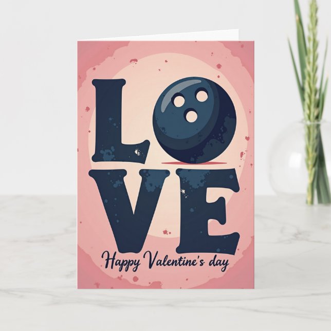 Cartão Bowling Ball Love Card (Frente)