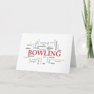 Cartão Bowling Birthday with Words
