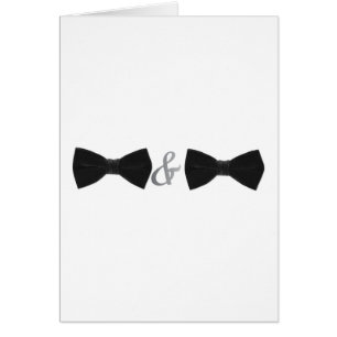 Cartão bowties dobro