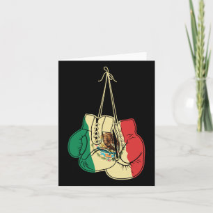Cartão Boxas luvas Bandeira mexicana Gift do treinador me