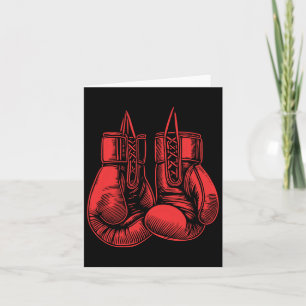 Cartão Boxas Luvas Esporte Boxer Kickboxer Combate