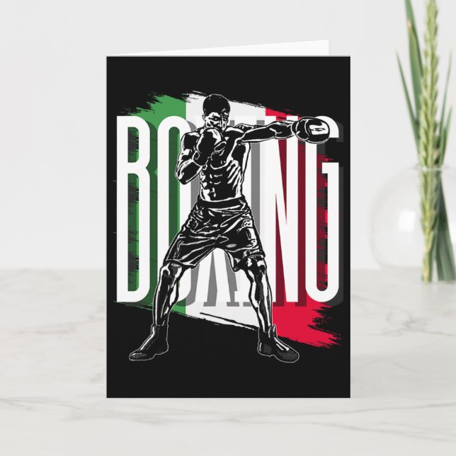 Cartão Boxe, Bandeira Mexicana (Frente)