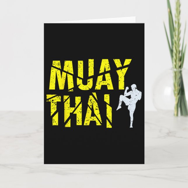 Cartão Boxe Tailandesa - Boxe Muay Thai Kickboxing  (Frente)