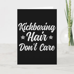 Cartão Boxe Tailandesa Vintage Cabelo Não Liga Funny Arte