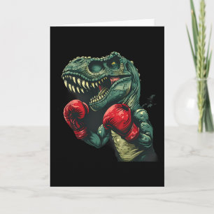 Cartão Boxeador Dinossauro Boxeador Dinosauro Kickboxing 