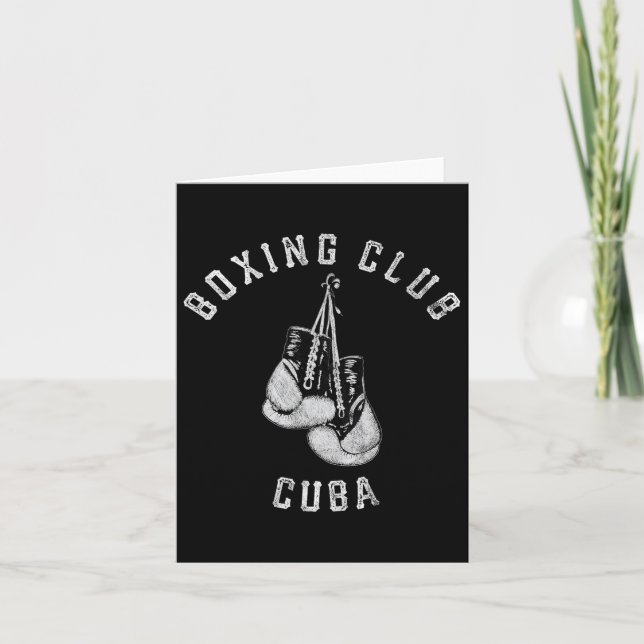 Cartão Boxeiro Clube Cuba Luvas (Frente)