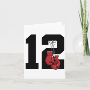 Cartão Boxer 12 anos Boxing 12 Aniversário