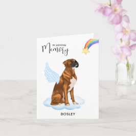 Cartão Boxer Angel Dog Memorial Pet Loss Simpatia