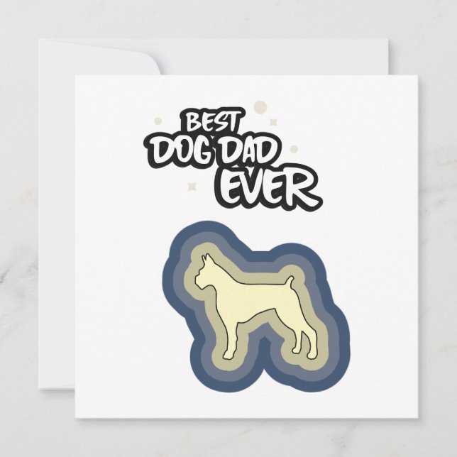 Cartão Boxer Blue Best Dog Pai Sempre Que Te Aluguei (Frente)