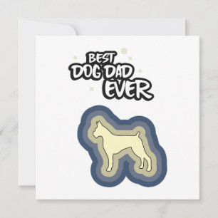 Cartão Boxer Blue Best Dog Pai Sempre Que Te Aluguei