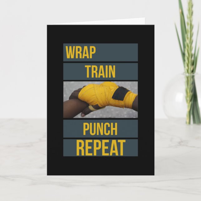 Cartão Boxer Boxer Training Cote Wrap Train Repetir (Frente)