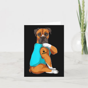 Cartão Boxer Cachorro Adoro Mãe Tatuagem Roupa Cachorro M