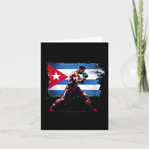 Cartão Boxer cubano - Luvas do Orgulho Cuba Boxando Caixa