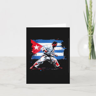 Cartão Boxer cubano - Orgulho cubano boxando caixa de ban