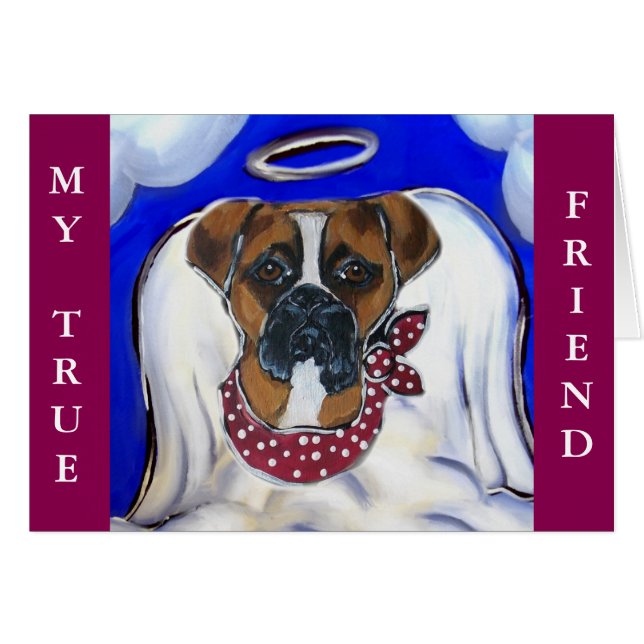 Cartão Boxer Dog (Frente Horizontal)