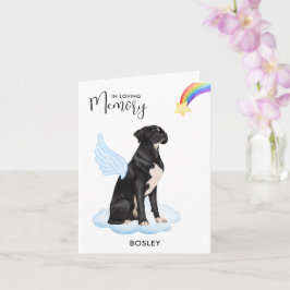 Cartão Boxer Dog Angel Memorial Pet Loss Simpatia