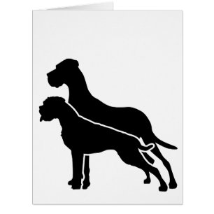 Cartão Boxer e Great Dane