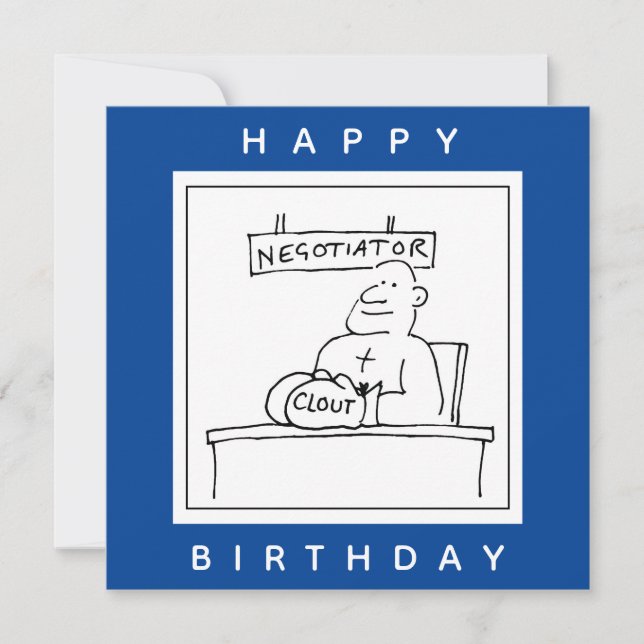 Cartão Boxer em uma Mesa tem Clout em Cartoon de Luvas de (Frente)