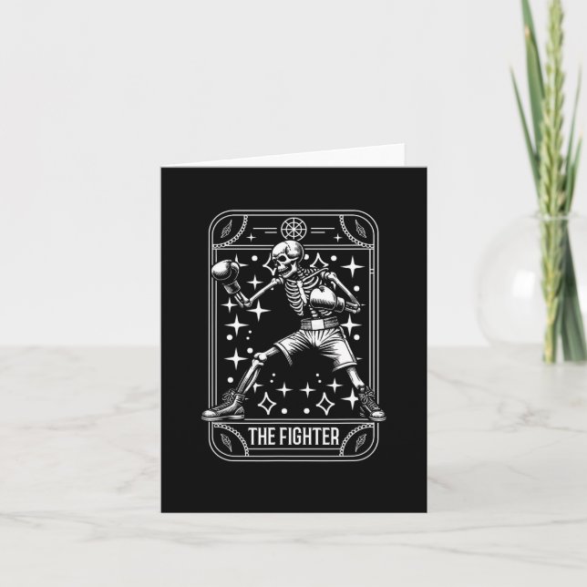 Cartão Boxer Fighter - Luvas Sparing Boxer Skeleton Ta (Frente)