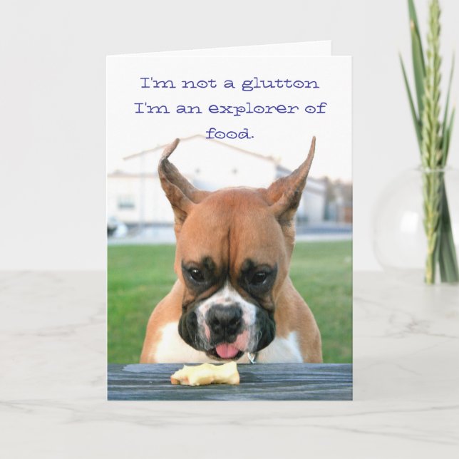 Cartão Boxer glutton greeting card (Frente)