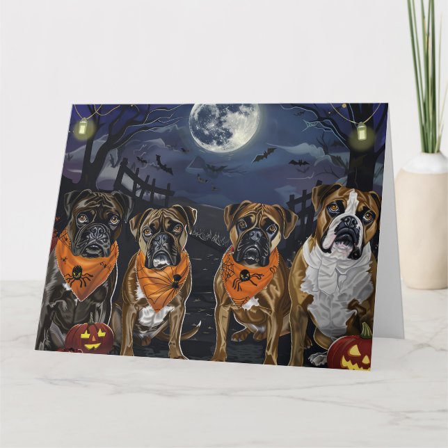 Cartão Boxer Halloween Spooky (Frente)