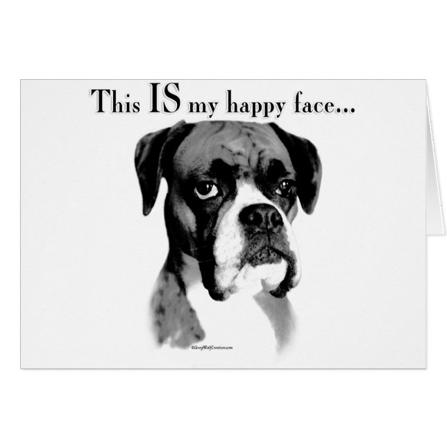 Cartão Boxer Happy Face (Frente Horizontal)