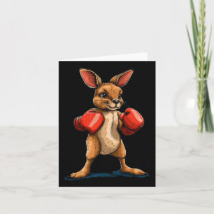 Cartão Boxer Kangaroo Para Uma Tela De Luta Divertida