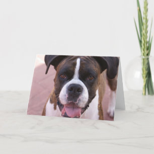 Cartão Boxer Pup Greeting Card
