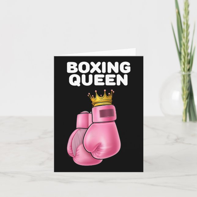 Cartão Boxer Queen Womens Boxing Girls Boxer Boxer (Frente)