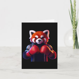 Cartão Boxer Red Panda Boxer Kickboxer Mma Fighter Comba