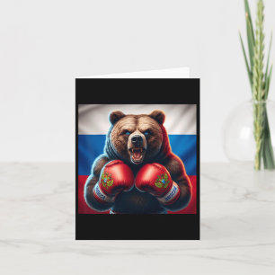 Cartão Boxer Russo Orgulhoso Boxer Rússia Kickboxer Boxer