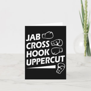 Cartão Boxer Sport Jab Cross Hook Uppercut Boxer Birthda