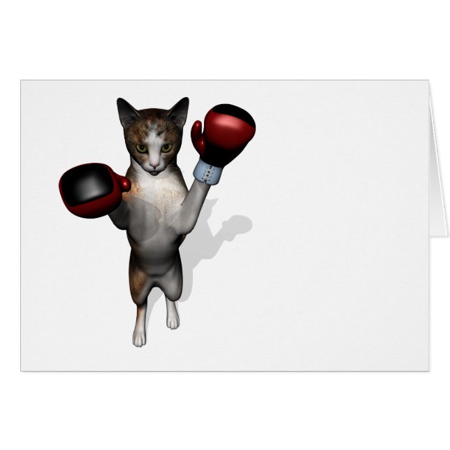 Cartão Boxer Tabby (Frente Horizontal)