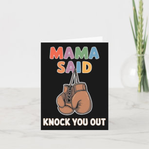 Cartão Boxin Kickboxing Mama Disse Knock U Fighting S