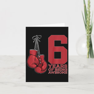 Cartão Boxing 6 Anos De Estar Incrível 6 Boxer Aniversári