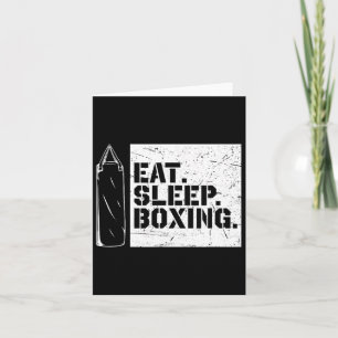 Cartão Boxing Day Eat Sleep Boxing Repetir Boxing Engraça