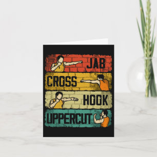 Cartão Boxing de Uppercut do Gancho Cruzado Jab