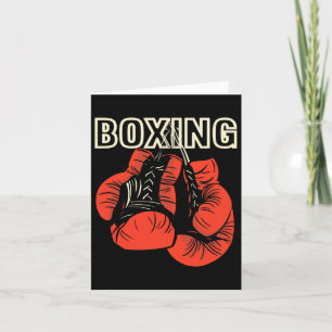 Cartão Boxing Design Boxing Luvas Artista Marcial