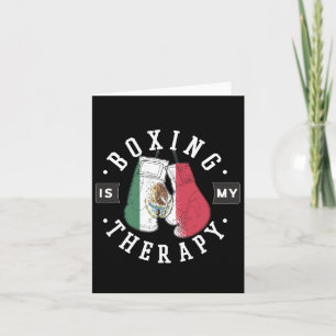 Cartão Boxing é minha terapia México luva de boxe mexican