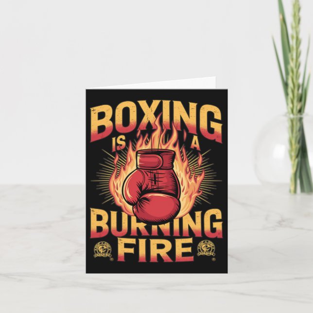 Cartão Boxing É Um Incêndio De Queima (Frente)